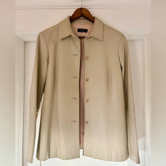 BCBGMaxAzria Tan Leather Jacket - Picture 3 of 5